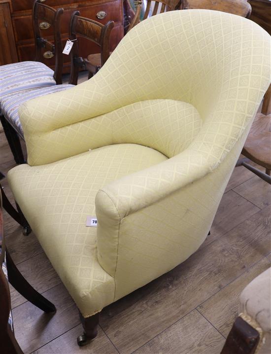 A George IV mahogany tub chair.